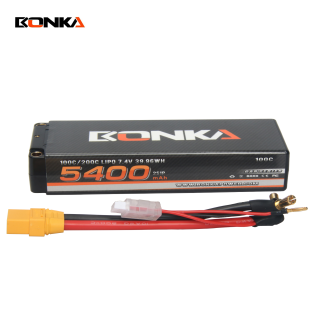BONKA 5400mAh 100C 2S 7.4V Hardcase Lipo Battery